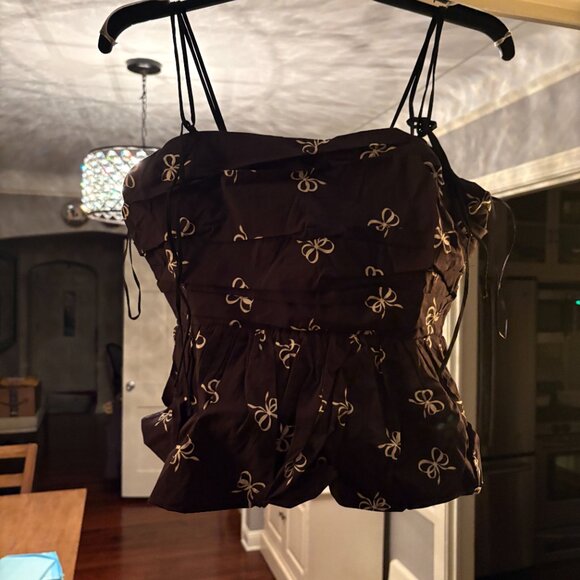 NWT Anthropologie En Saison Ophelia Peplum Tank Top. Size M - Picture 5 of 11